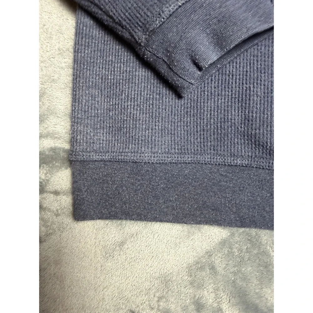 LL Bean Katahdin Iron Works Crewneck Mens Small Sherpa Lined Waffle Sweatshirt